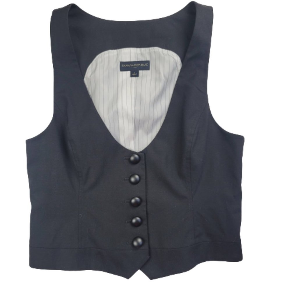 Banana Republic Black Suit Vest Women's